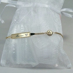 Kinderarmband mit Gravur - Schutzengel und Herz