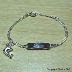 Kinderarmband Silber mit Delfin