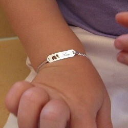 Kinderarmband Silber mit Elefant