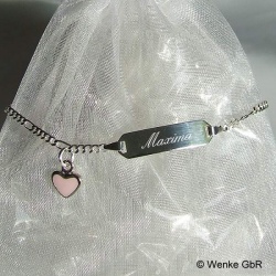 Kinderarmband Silber mit Herzanh�nger