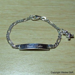 Kinderarmband-Silber mit Teddy