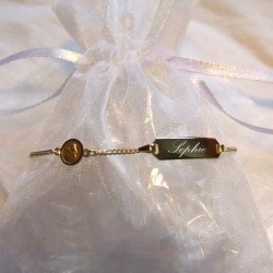 Kinderarmband Gold mit Schutzengel 