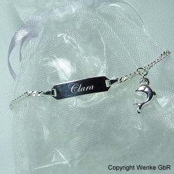 Kinderarmband Silber mit Delfin