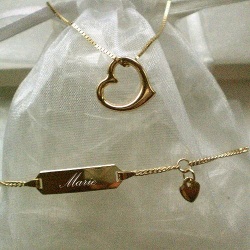 kinderschmuck Gold Set  Herz