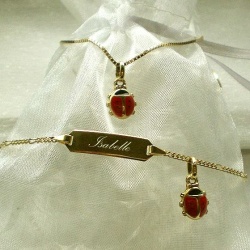 kinderschmuck Gold Set Marienk�fer
