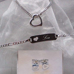 Kinderschmuck-Set "Herz Silber 2"