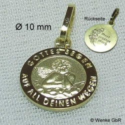 Kinderschmuck Gold Schutzengel-Anh�nger 