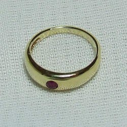 Taufring Gold mit Rubin 