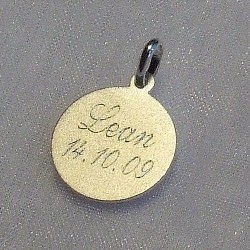 Kinderschmuck Gold Taufuhr R�ckseitengravur 